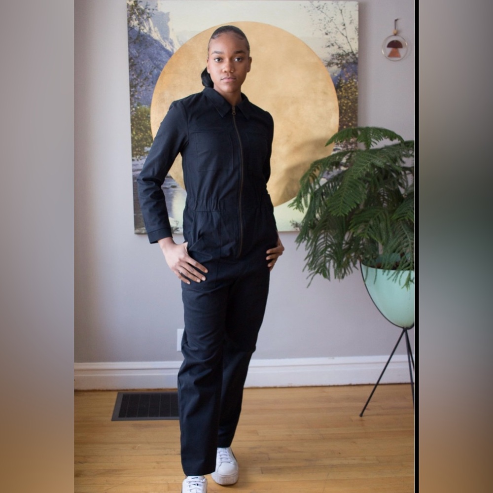 Rain crow black jumpsuit/ boiler suit